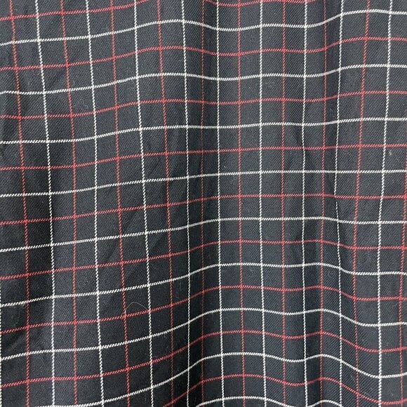 J Jill Pants Womens 14 Black Red White Plaid Stretch Flat Front Tapered Fit - Picture 2 of 6